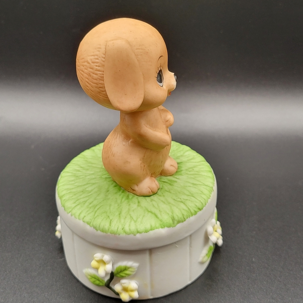 VTG Lefton Puppy Trinket Box | Original Sticker - Picture 6 of 13